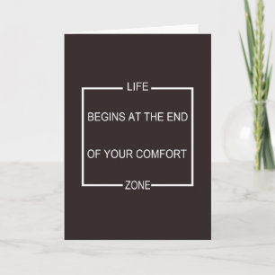 Het leven begint aan het einde van je comfort Zone Kaart