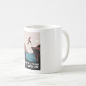 Het leven begint aan het einde van je comfortzone koffiemok (Voorkant rechts)