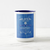 het leven begint aan het einde van je comfortzone mok (Midden)