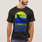 Het leven begint bij 20 knopen T-shirt (Voorkant)