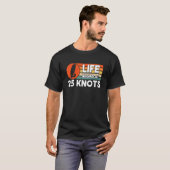 Het leven begint bij 25 knopen windsurfen t-shirt (Voorkant volledig)