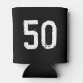 Het leven begint bij 50 grappige 50ste Verjaardag Blikjeskoeler (Achterkant)