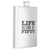 Het leven begint bij 50 grappige 50ste verjaardag  flacon (Rechts)