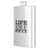 Het leven begint bij 50 grappige 50ste verjaardag  flacon (Links)