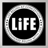 Het leven begint bij de conceptie poster (Voorkant)