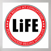 Het leven begint bij de conceptie poster (Voorkant)