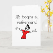 Het leven begint bij de pensionering! Fun Gifts Kaart (Gele Bloem)