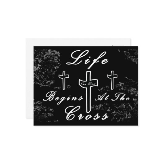Het leven begint bij het kruis briefkaart (Voorkant / Achterkant in situ)