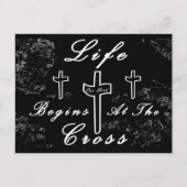 Het leven begint bij het kruis briefkaart (Voorkant)
