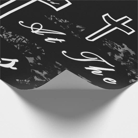 Het leven begint bij het kruis cadeaupapier (Hoek)