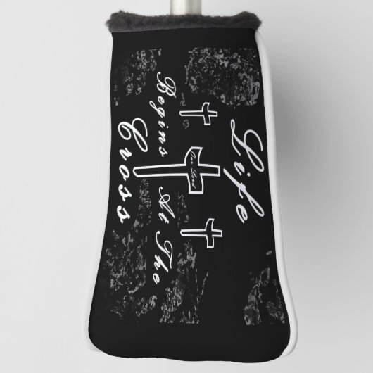 Het leven begint bij het kruis golfheadcover (Draai 90)