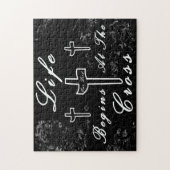 Het leven begint bij het kruis legpuzzel (Verticaal)