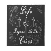 Het leven begint bij het kruis notitieblok (Voorkant)