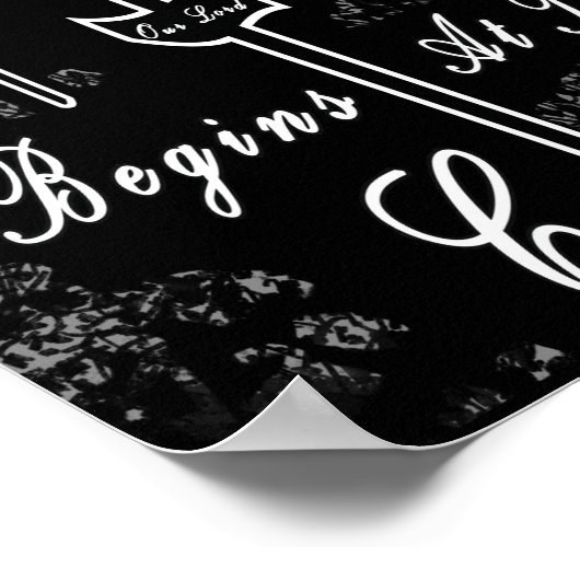 Het leven begint bij het kruis poster (Hoek)