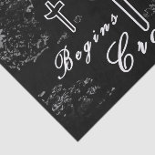 Het leven begint bij het kruis tissuepapier (Detail)