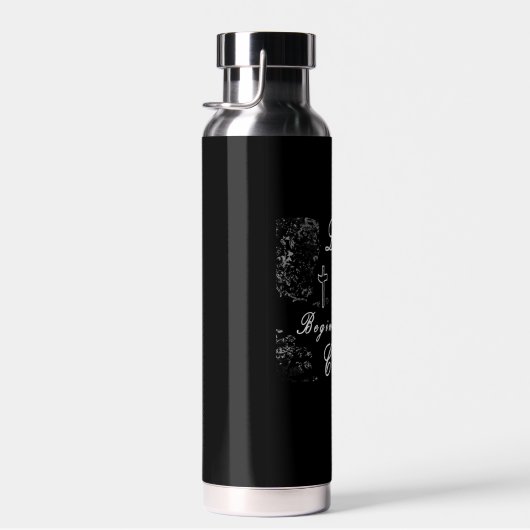 Het leven begint bij het kruis waterfles (Rechts)