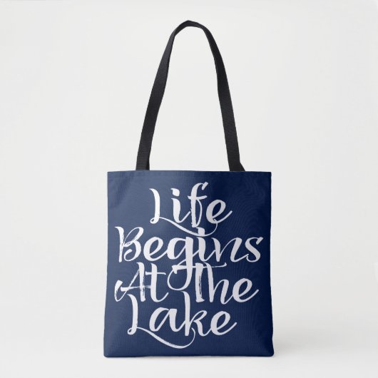 Het leven begint bij het meer tote bag (Voorkant)
