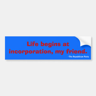 "Het leven begint bij integratie, mijn vriend" Bumpersticker