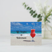 Het leven begint bij Pensioen - de Koude Drink op Briefkaart (Staand voorkant)