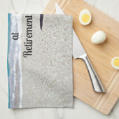 Het leven begint bij Pensioen - de Koude Drink op  Theedoek (Quarter Fold)