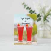 Het leven begint bij Pensioen - Frosty Tropische D Briefkaart (Staand voorkant)