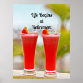 Het leven begint bij Pensioen - Frosty Tropische D Poster (Voorkant)