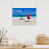 Het leven begint bij Pensioen, koude drink op het  Poster (Keuken)