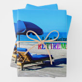 Het leven begint bij Pensioen, populair ontwerp, Inpakpapier Vel (In situ)