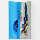 Het leven begint bij Pensioen, populair ontwerp, Spandoek (Verticaal)