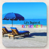 Het leven begint bij pensionering bier onderzetter (Voorkant)