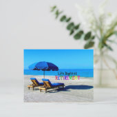 Het leven begint bij pensionering briefkaart (Staand voorkant)