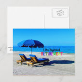 Het leven begint bij pensionering briefkaart (Voorkant / Achterkant)