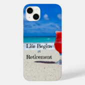 Het leven begint bij pensionering Case-Mate iPhone case (Achterkant)