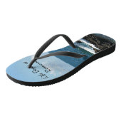 Het leven begint bij pensionering, die de oceaanbl teenslippers (Schuin)