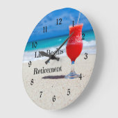 Het leven begint bij pensionering grote klok (Hoek)