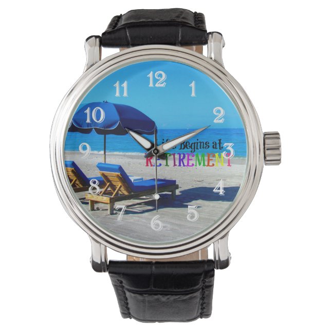 Het leven begint bij pensionering horloge (Voorkant)