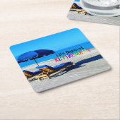 Het leven begint bij pensionering kartonnen onderzetters (Schuin)