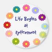 Het leven begint bij pensionering magneet (Voorkant)