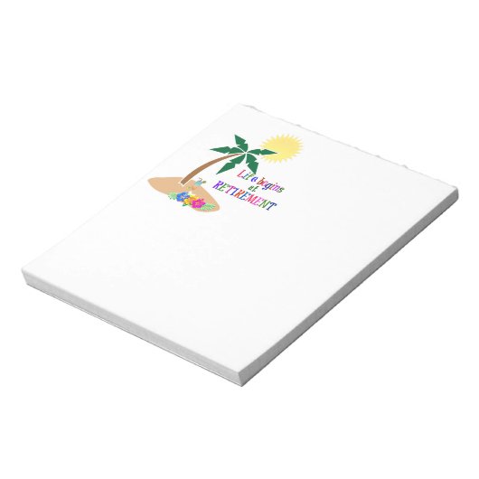 Het leven begint bij pensionering notitieblok (Linkerzijde)