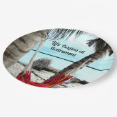 Het leven begint bij pensionering - papieren bordje (Gekanteld)