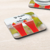 Het leven begint bij pensionering, populair ontwer bier onderzetter (Linkerzijde)