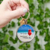 Het leven begint bij pensionering sleutelhanger (Hand)