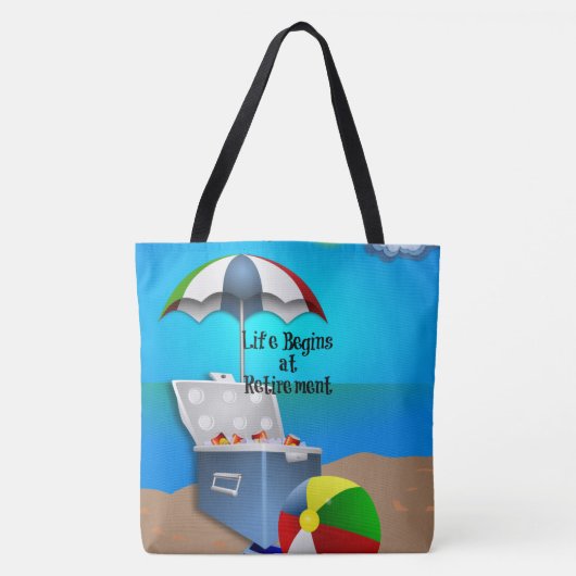 Het leven begint bij pensionering tote bag (Voorkant)