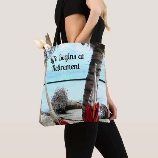 Het leven begint bij pensionering - tote bag (Dichtbij)