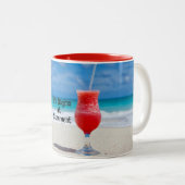 Het leven begint bij pensionering, tweekleurige koffiemok (Voorkant rechts)