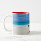 Het leven begint bij pensionering, tweekleurige koffiemok (Links)