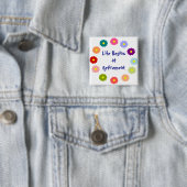 Het leven begint bij pensionering vierkante button 5,1 cm (In situ)