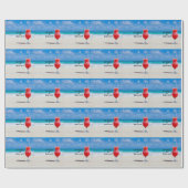 Het leven begint bij pensionering - zandstrand, zo cadeaupapier (Vlak)