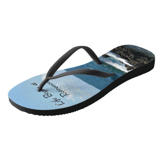 Het leven begint bij pensionering, zeilen over de  teenslippers (Schuin)