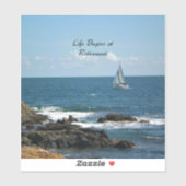 Het leven begint bij pensionering, zeilen, sticker (Vel)